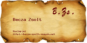 Becza Zsolt névjegykártya